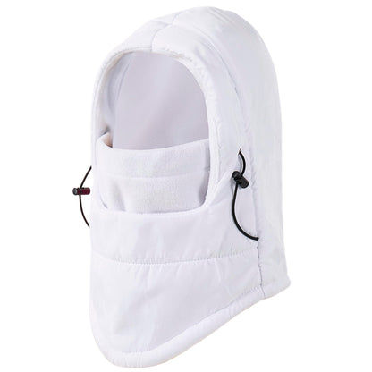 Balaclava Ski Mask Fleece Lining Windproof Warm Adjustable Thermal Winter Cold Weather Face Mask for Men Women White
