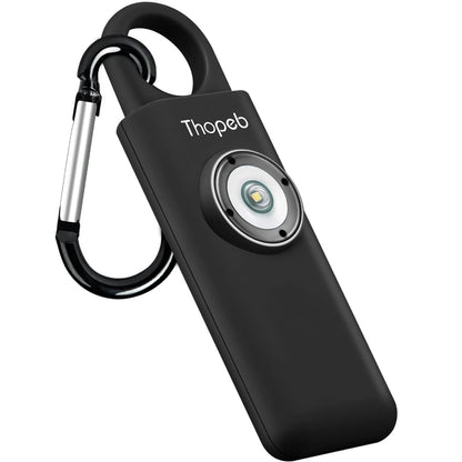 Thopeb® Personal Safety Alarm for Women – 130dB Loud Emergency Siren & SOS Strobe LED Light – Self Defense Keychain, College Dorm Room Essentials for Girls (Charcoal)