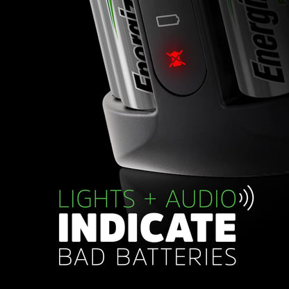 Energizer Recharge Pro Rechargeable AAA and AA Battery Charger With 4 NiMh Rechargeable AA Batteries, Provides a Full Charge in 3 Hours