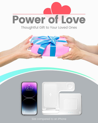 Wireless Charger Charging Station: 3 in 1 Charger Stand for Apple Multiple Devices Product for iPhone 16 15 14 Pro Max 13 12 11 for Watch 10 9 8 7 6 5 4 3 2 SE & Ultra for Airpods 4 3 2 Pro