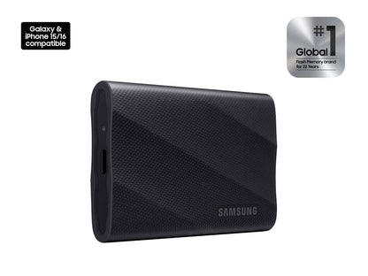 SAMSUNG T9 Portable SSD 1TB, USB 3.2 Gen 2x2 External Solid State Drive, Seq. Read Speeds Up to 2,000MB/s for Gaming, Students and Professionals, MU-PG1T0B/AM, Black