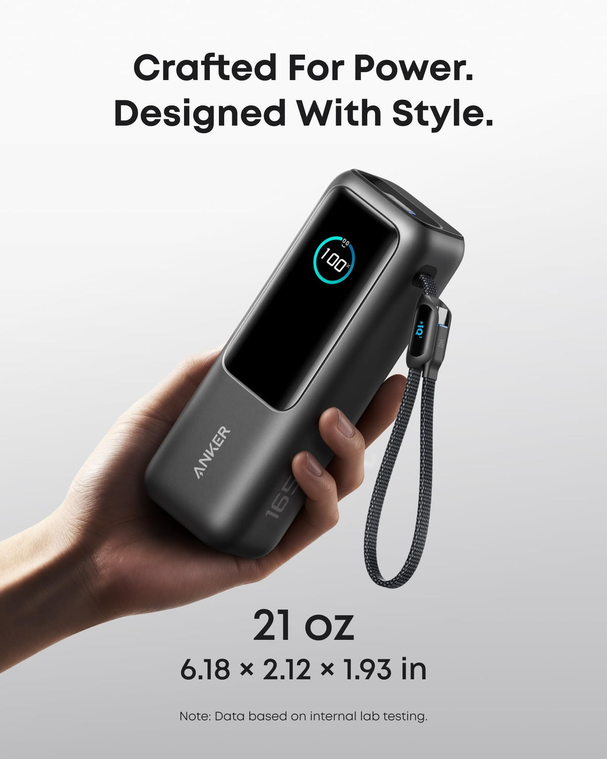 Anker Laptop Power Bank, 25,000mAh Portable Charger with Triple 100W USB-C Ports, Built-in Retractable Cables, Flight-Approved for Travel, iPhone 17/16 Series, MacBook, Samsung, and More