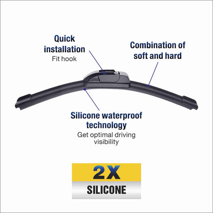 5 PLUS® Silicone Wiper Blades 22 inch wiper blades 2 pack Replacement For Ford F Series 2023-2012 Expedition 22-08,Chevy Silverado GMC Sierra Series 2023-2019 2006-1999 Windshield Wiper Blades