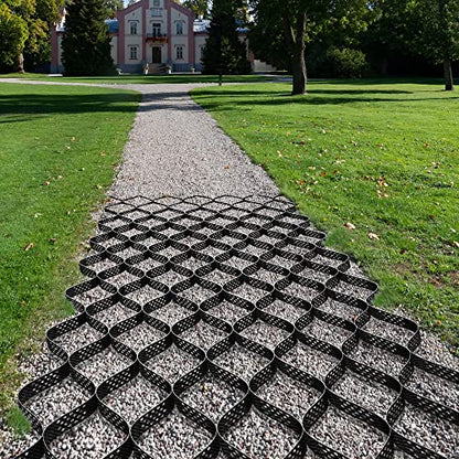 VIVOSUN 3’’ Depth Ground Grid, 9x17 ft, High-Density HDPE Geo Cell, 1885 lbs per sq ft Load, Foldable & Tensile, Easy Installation with Gloves, Perfect for Gardens, Driveways, Pathways, Slopes