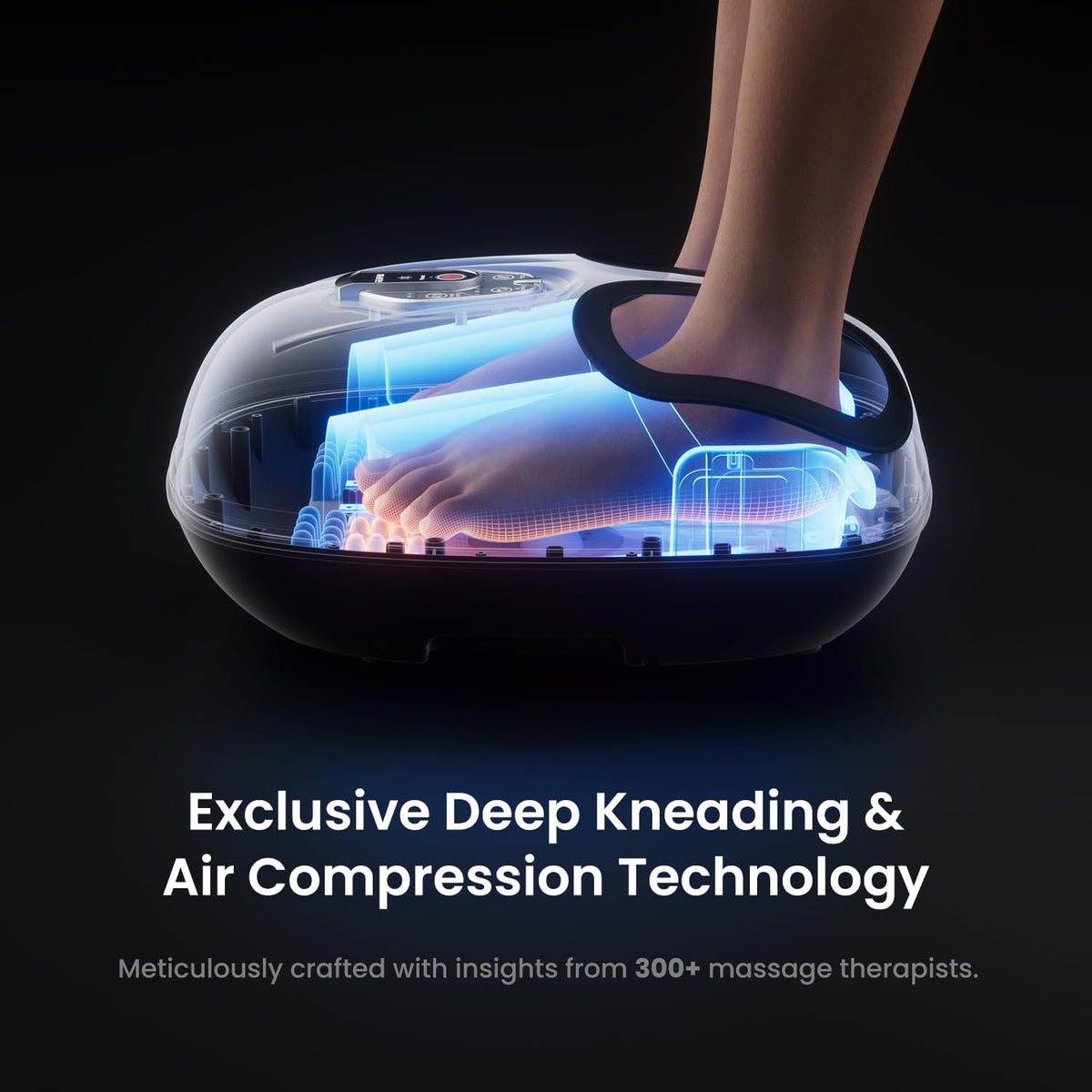 RENPHO Foot Massager Machine with Heat [2025 Upgraded], FSA HSA Eligible, Foot Massager for Plantar Fasciitis, 3 Heat Levels, Mothers Day Gifts for Women Mom Dad, Wireless Control, True Foot Massage