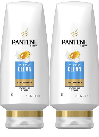 Pantene Classic Clean Conditioner, 24 fl oz, Twin Pack