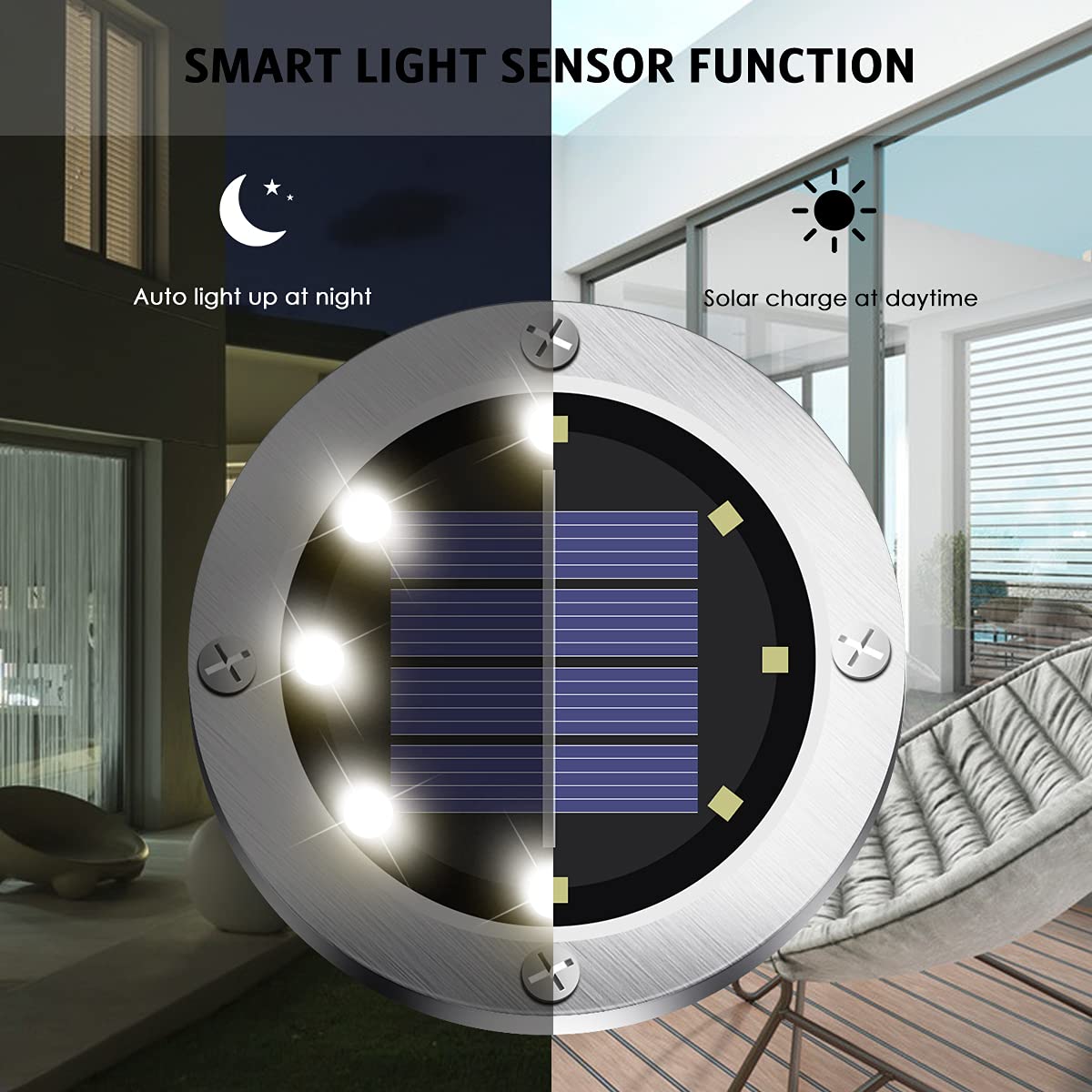 OULONGER Solar Lights Outdoor,12 Pack Solar Lights Outdoor Waterproof,Solar Garden Lights Landscape Lighting for Outside Patio Pathway Yard Lawn Driveway Deck Step Walkway(White Light)