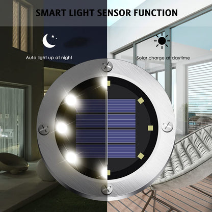 OULONGER Solar Lights Outdoor,12 Pack Solar Lights Outdoor Waterproof,Solar Garden Lights Landscape Lighting for Outside Patio Pathway Yard Lawn Driveway Deck Step Walkway(White Light)