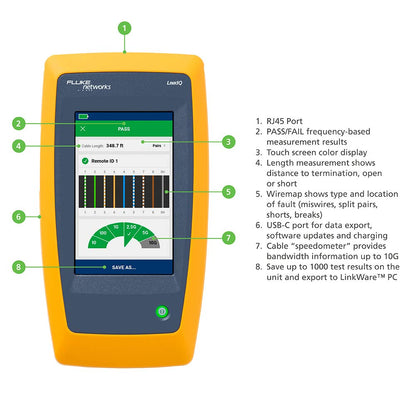 Fluke Networks LIQ-100 LinkIQ Cable + Network Tester