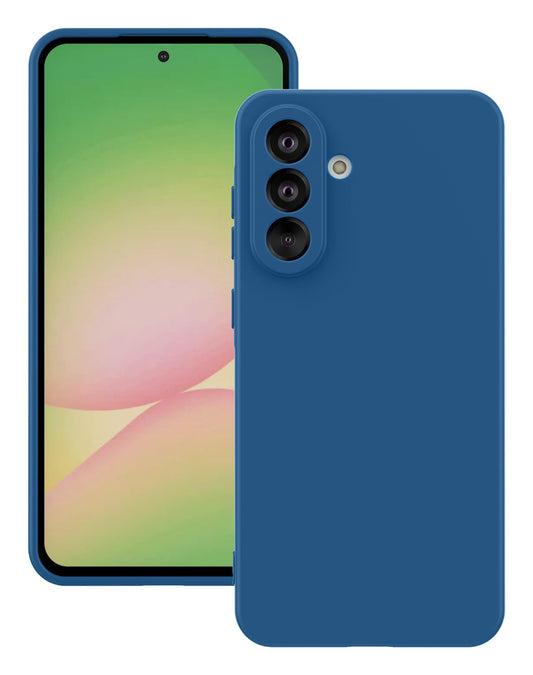 Foluu Silicone Case for Samsung Galaxy A56 5G, Liquid Gel Rubber Bumper Case with Soft Microfiber Lining Cushion Slim Hard Shell Shockproof Protective Cover for Samsung Galaxy A56 5G 2025 (Blue)