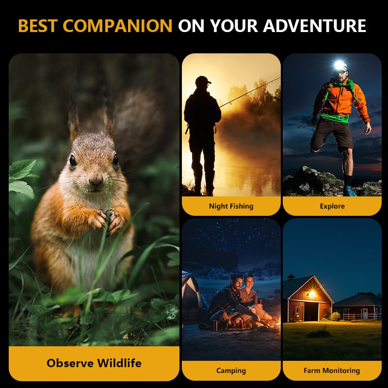 Night Vision Binoculars for Adults, 4K HD Night Vision Goggles with Video Recording, for Men, Boys, Father's Day, Christmas for Outdoor Night Adventure, Wildlife Watching