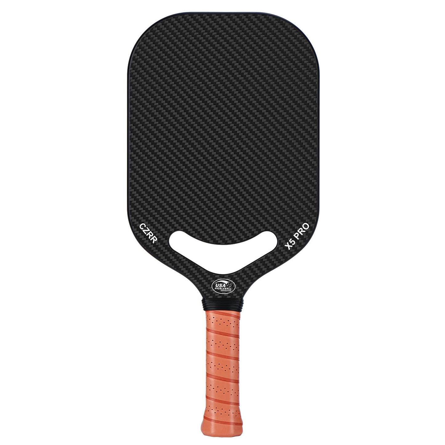 Pickleball Paddle, 3K Carbon Fiber Pickleball Paddle with Aero Throat, USA Pickleball Approved, 16MM Polypropylene Honeycomb Core, Textured Carbon Grit Surface