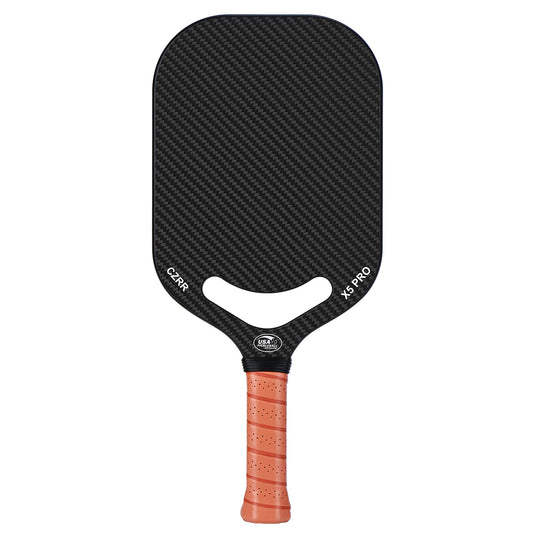 Pickleball Paddle, 3K Carbon Fiber Pickleball Paddle with Aero Throat, USA Pickleball Approved, 16MM Polypropylene Honeycomb Core, Textured Carbon Grit Surface