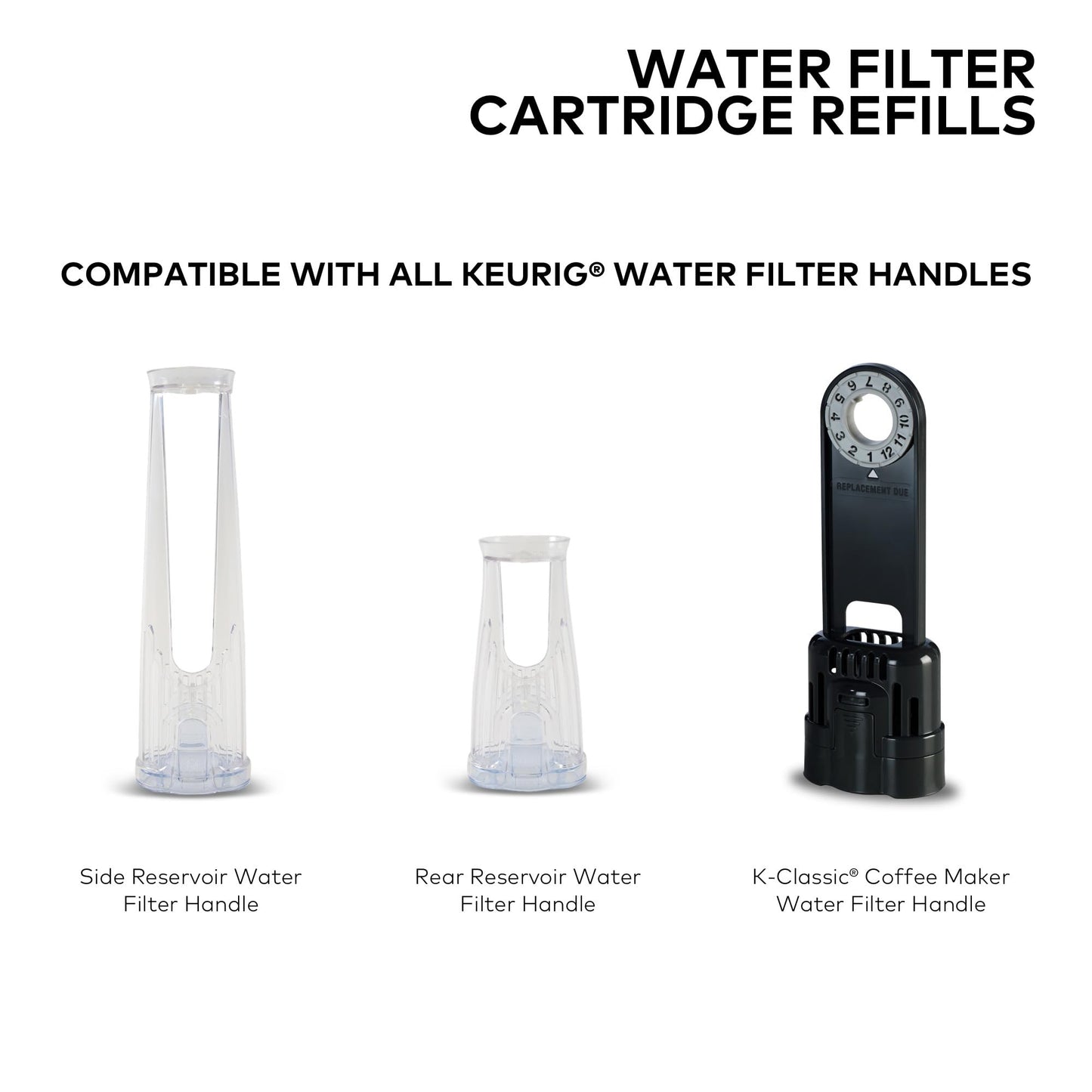 Keurig Water Filter Refill Cartridges, Replacement Water Filter Cartridges, Compatible with 2.0 K-Cup Pod Coffee Makers, 6 Count