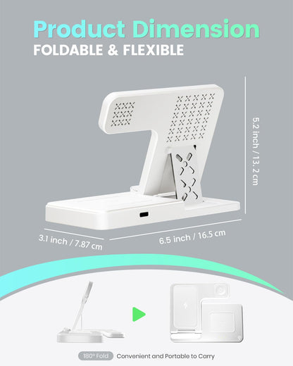 Wireless Charger Charging Station: 3 in 1 Charger Stand for Apple Multiple Devices Product for iPhone 16 15 14 Pro Max 13 12 11 for Watch 10 9 8 7 6 5 4 3 2 SE & Ultra for Airpods 4 3 2 Pro