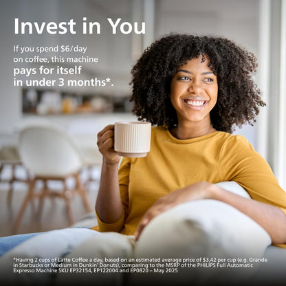 PHILIPS 5500 Series Fully Automatic Espresso Machine, LatteGo Milk System, Integrated Grinder, 20 Hot & Iced Coffee Pre-Sets, Quick Start, SilentBrew, 15-Bar Pressure, Black Chrome (EP5544/94)