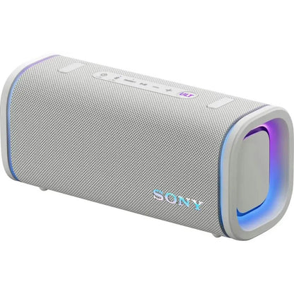 Sony ULT Field 5 Wireless Portable Bluetooth Speaker, IP67 Waterproof, Dustproof, and Rustproof with Enhanced Bass, 25 Hour Battery, 360° Party Light, and Shoulder Strap (SRSULT50W), Off White