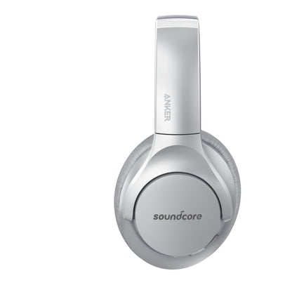 Soundcore Anker Life Q20 Hybrid Active Noise Cancelling Headphones, Wireless Over Ear Bluetooth Headphones, 60H Playtime, Hi-Res Audio, Deep Bass, Foam Ear Cups, Travel, Office, USB-C Charging