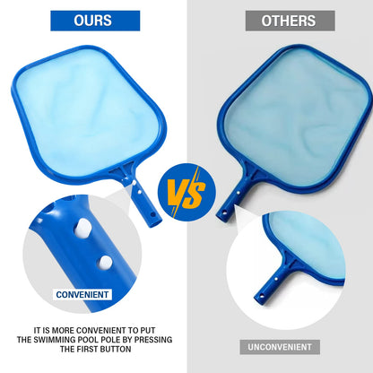 Loiyadn Pool Skimmer - Pool Net, Pool Skimmer Net with Solid Plastic Frame, Skimmer Net with Fine Mesh Net, Pool Nets for Cleaning Leaf of Swimming Pools, Spas, Hot Tubs and Fountains