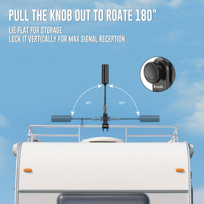 HiBoost Cell Phone Booster for RV |Travel 3.0 RV Max Signal Booster| 2025 New Version | Boosts 4G 5G LTE | Cell Booster | Folding Antenna Bracket |All U.S.Carriers Verizon,AT&T,T-Mobile FCC Approved