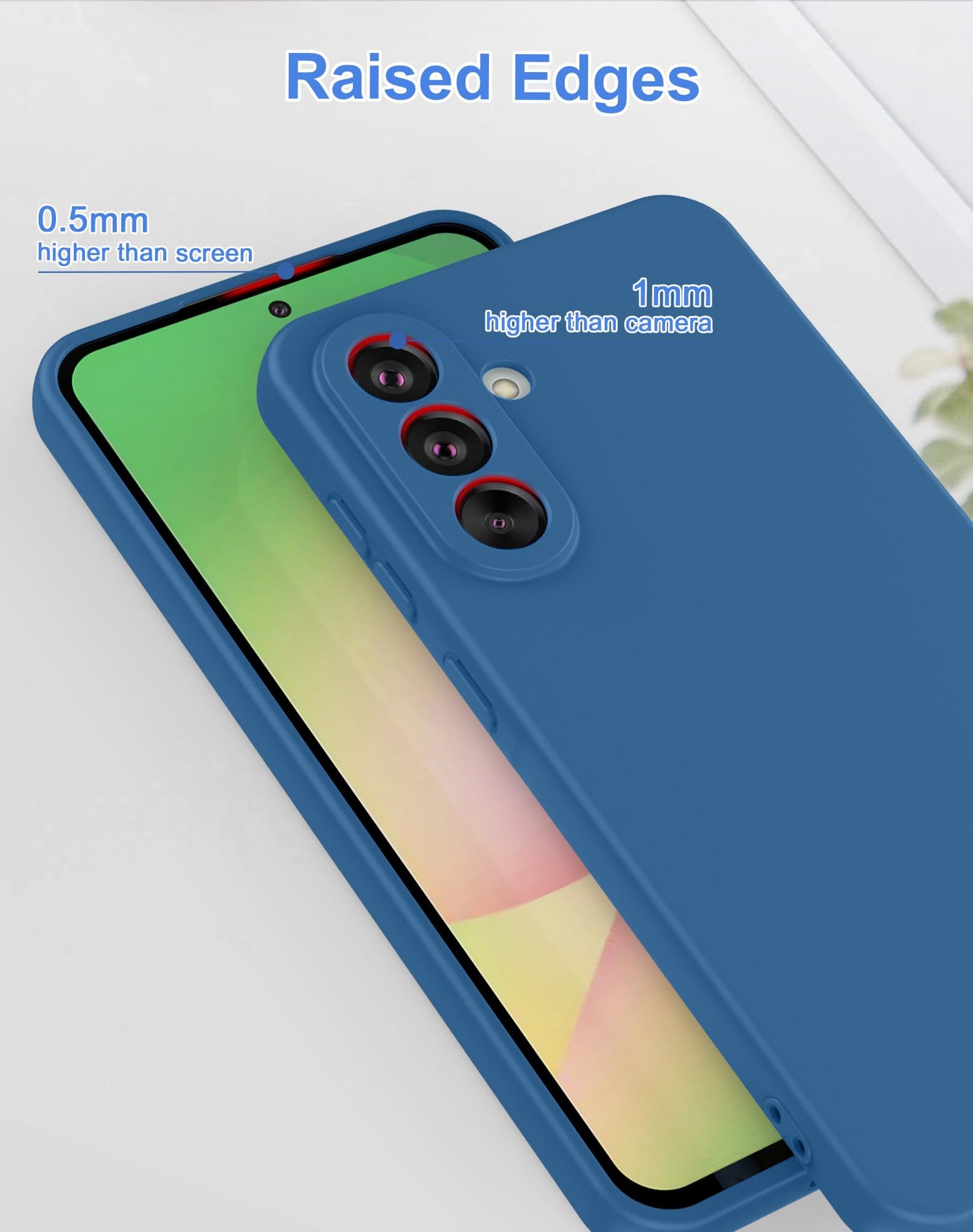 Foluu Silicone Case for Samsung Galaxy A56 5G, Liquid Gel Rubber Bumper Case with Soft Microfiber Lining Cushion Slim Hard Shell Shockproof Protective Cover for Samsung Galaxy A56 5G 2025 (Blue)