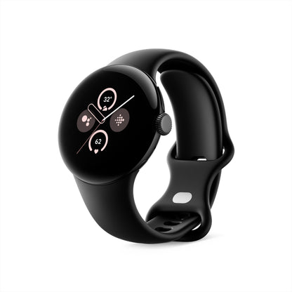 Google Pixel Watch 2 (Previous Model) with the Best of Fitbit - Heart Rate Tracking, Stress Management, Safety Features - Android Smartwatch - Matte Black Aluminum Case - Obsidian Active Band - LTE