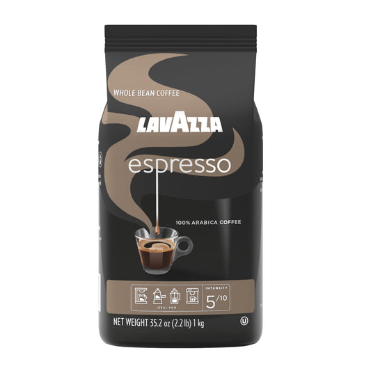 Lavazza Espresso Whole Bean Coffee, Medium Roast, 100% Arabica, 2.2 lb Bag (Pack of 1)