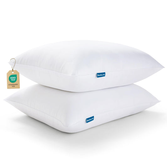 Bedsure Medium Firm Pillows Queen Size, Set of 2, Firm Queen Bed Pillows Hotel Quality Premium Down Alternative for Medium Supportive Filling for Side, Back Sleepers