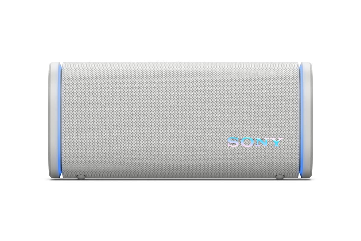 Sony ULT Field 5 Wireless Portable Bluetooth Speaker, IP67 Waterproof, Dustproof, and Rustproof with Enhanced Bass, 25 Hour Battery, 360° Party Light, and Shoulder Strap (SRSULT50W), Off White