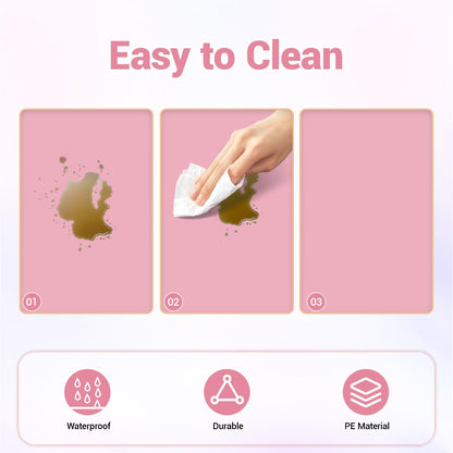 Childom 3 Pack Plastic Tablecloths for Rectangle Tables 54" x 108" Pink Disposable Table Cloths for 6 to 8 Foot Valentines Day Table cloth Indoor Outdoor Parties Birthday Wedding Christmas Anniversary