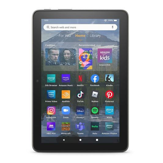 Amazon Fire HD 8 Plus tablet, 8” HD Display, 32 GB, 30% faster processor, 3GB RAM, wireless charging, (2022 release), Gray