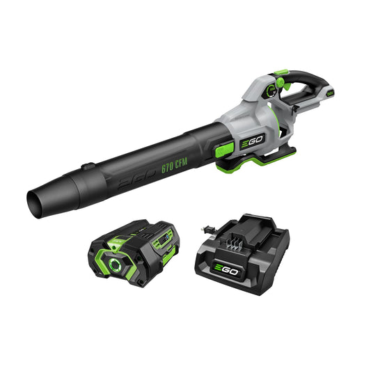 EGO POWER+ Leaf Blower, Cordless Electric 670 CFM, Includes 56V 4.0Ah Battery and Charger - LB6703