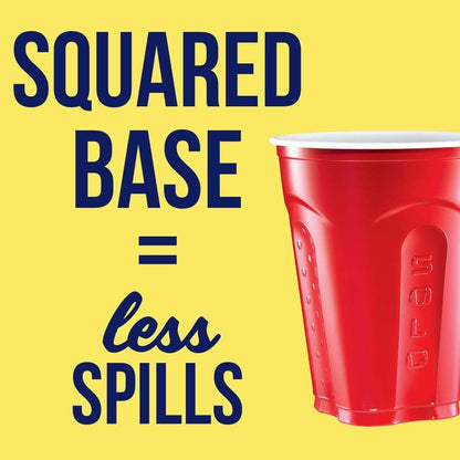SOLO Cup Company Red Squared Plastic Party, 18 Ounce, 200 Count, 50 Count (Pack of 4)