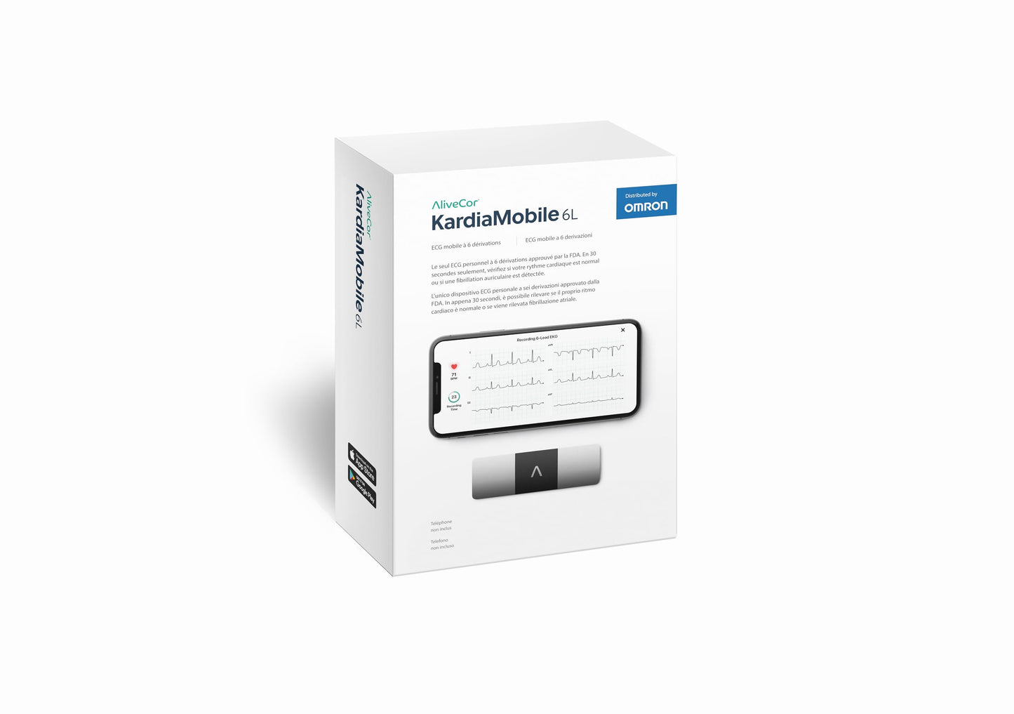 KardiaMobile 6-Lead Personal EKG Monitor – Six Views of The Heart – Detects AFib and Irregular Arrhythmias – Instant Results in 30 Seconds – Works with Most Smartphones - FSA/HSA Eligible
