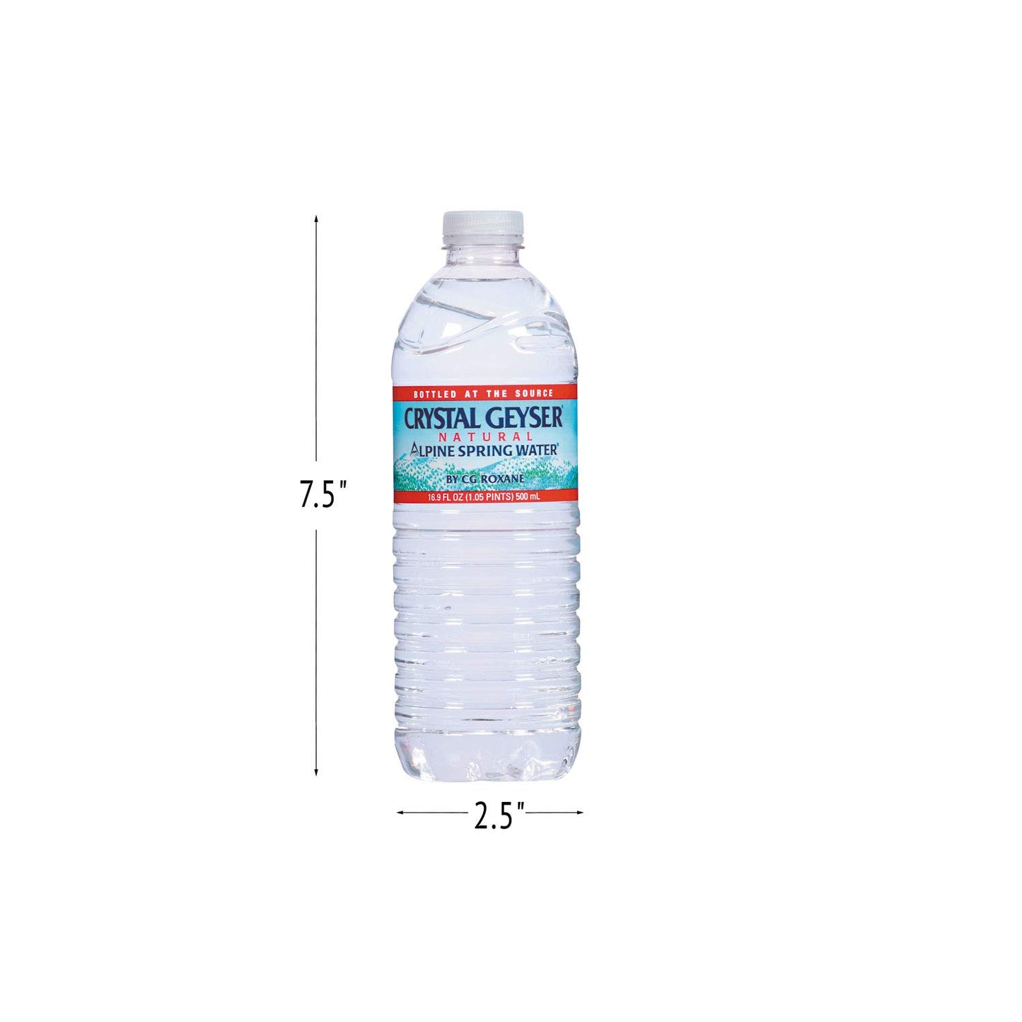 Crystal Geyser Natural Alpine Spring Water, 16.9 Ounce, 35 Bottles