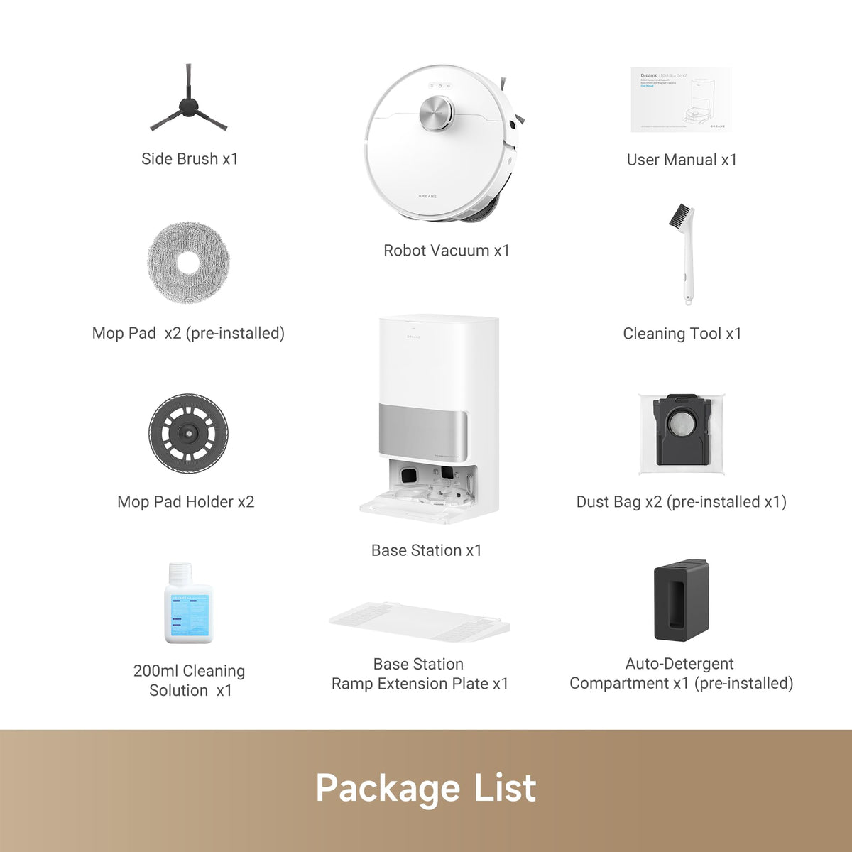 DREAME L10s Ultra Gen 2 Robot Vacuum and Mop, 10,000Pa Suction, MopExtend Technology, All-in-One Base Station, Pet-Friendly, Versatile Carpet Cleaning, DuoScrub Mopping System, Smart Pathfinder Tech