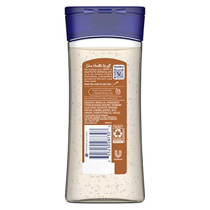 Vaseline Intensive Care Cocoa Radiant Pack of 3 for Glowing Skin Body Gel Oil Made with Pure Cocoa Butter + Replenishing Oils 6.8 oz