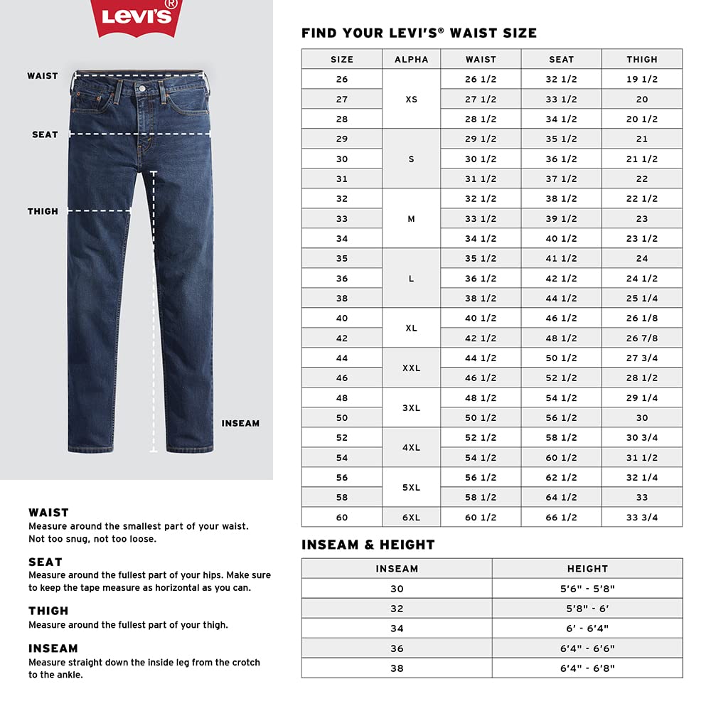 Levi's Men's 559 Relaxed Straight Jeans (Also Available in Big & Tall), Love Plane-Medium Wash-Stretch, 36W x 34L
