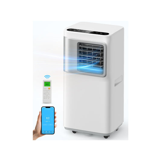 Portable-Air-Conditioners-16,000-Btu - AC Unit 5 in 1 Wifi Smart Air Conditioner with APP, Fan & Dehumidifier, Remote, 24H, Window Kits Included Drainage-free Cooling for Large Room Indoor