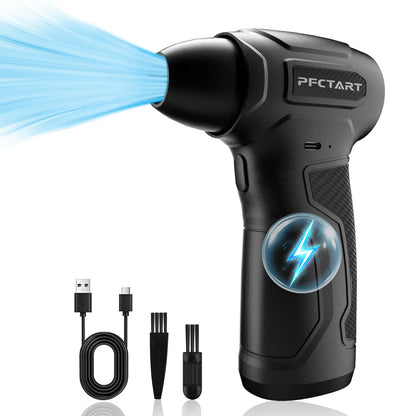 Compress Air Duster, 200000RPM Electric Air Duster with Brushless Motor, Roller Adjustment, Rechargeable Cordless Air Blower for Keyboard, PC, Car, Home Cleaning Kits