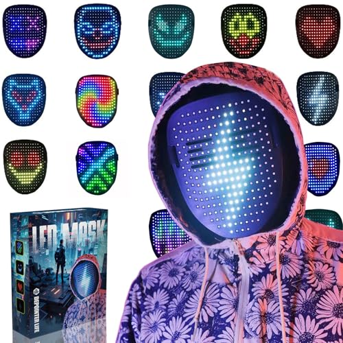 Depointer Life LED Mask Gesture Sensing Light up Mask Cool Gifts for Kids