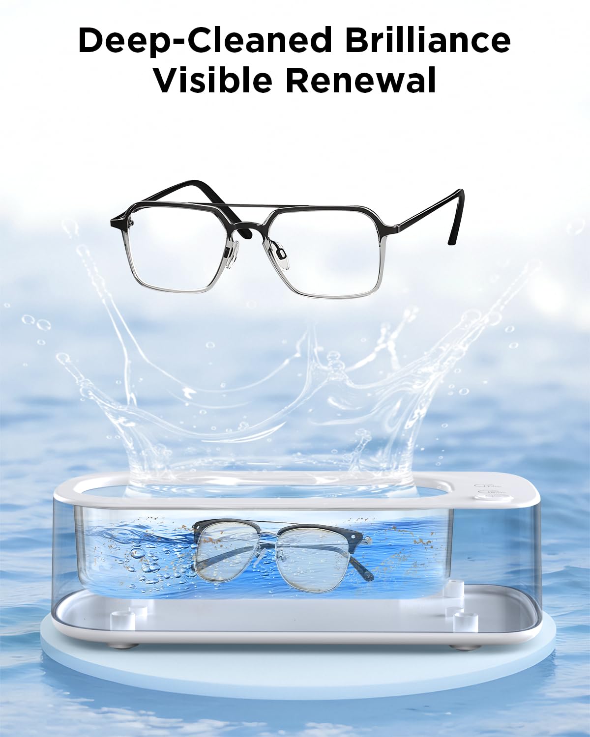 OSLTWI Ultrasonic Jewelry Cleaner Machine: 48KHz Ultra Sonic Cleaner for Jewelry,Eyeglass,Rings,Watch Band,Dentures,with Dual Cleaning Modes,350ML 304 Stainless Steel Tank,Gift for Wife,Mom,Daughter