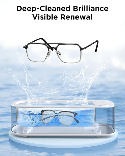 OSLTWI Ultrasonic Jewelry Cleaner Machine: 48KHz Ultra Sonic Cleaner for Jewelry,Eyeglass,Rings,Watch Band,Dentures,with Dual Cleaning Modes,350ML 304 Stainless Steel Tank,Gift for Wife,Mom,Daughter