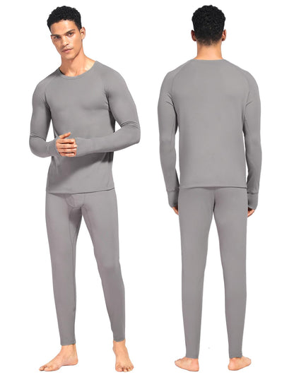 gagli Thermal Underwear for Men: Micro-Fleece Lined Long Johns Warm Base Layer, Soft Thermals Top and Bottom Set for Cold Weather 32-50℉