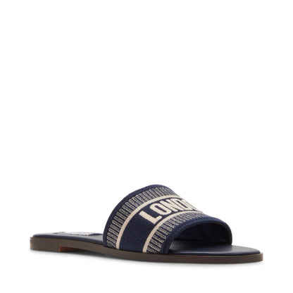 Steve Madden Women's Knox Sandal, Navy, 6