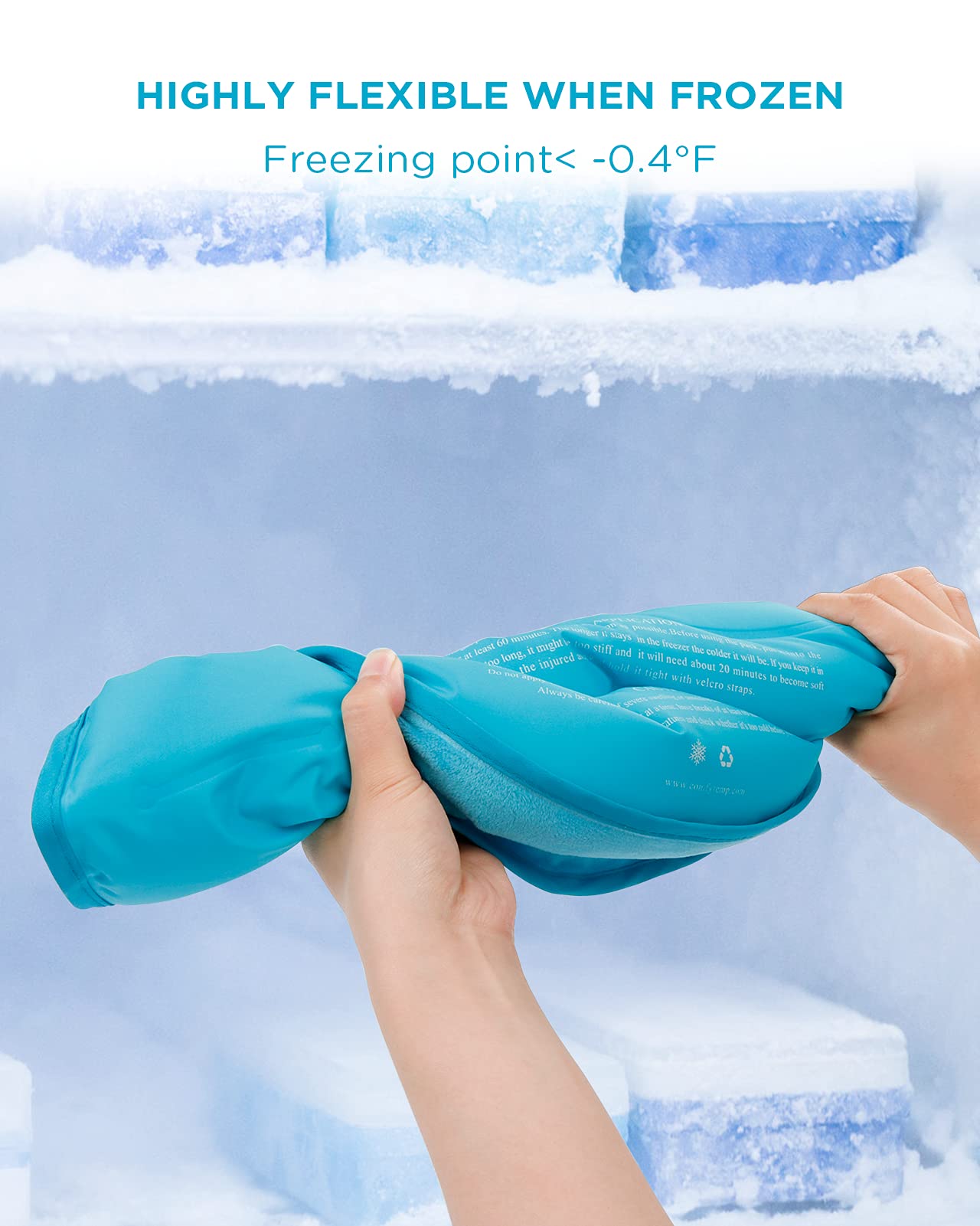 Comfytemp Ice Pack for Neck Shoulders, FSA HSA Approved, Large Gel Neck Shoulder Ice Pack, Reusable Cold Neck Ice Pack Wrap for Upper Back Pain Relief, Cold Compress Therapy for Rotator Cuff Injuries