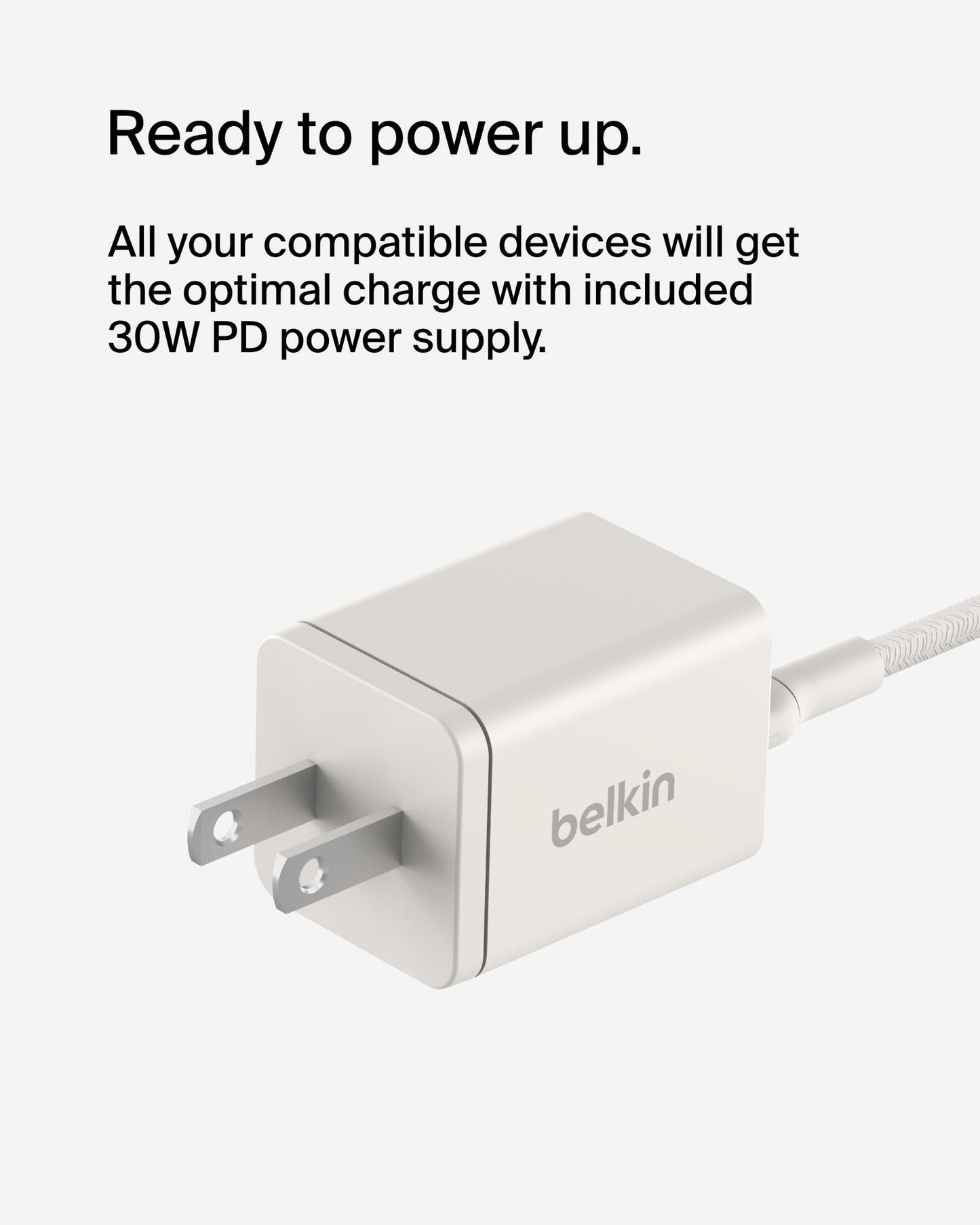 Belkin 2-in-1 MagSafe Wireless Charging Dock 15W Fast Charge iPhone Charger Compatible with iPhone 16, 15, 14, and 13 Series, AirPods, and Other MagSafe Enabled Devices, Includes Power Supply - Sand