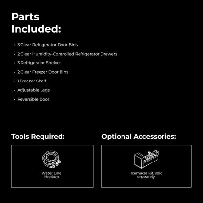 Kenmore 33 in. 20.5 cu. ft. Capacity Refrigerator/Freezer with Full-Width Adjustable Glass Shelving, Humidity Control Crispers, ENERGY STAR Certified, White