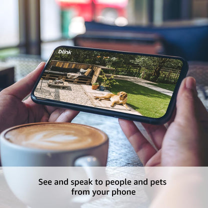 Blink Outdoor 4 – Wireless smart security camera, two-year battery life, 1080p HD day and infrared night live view, two-way talk. Sync Module Core included – 2 camera system