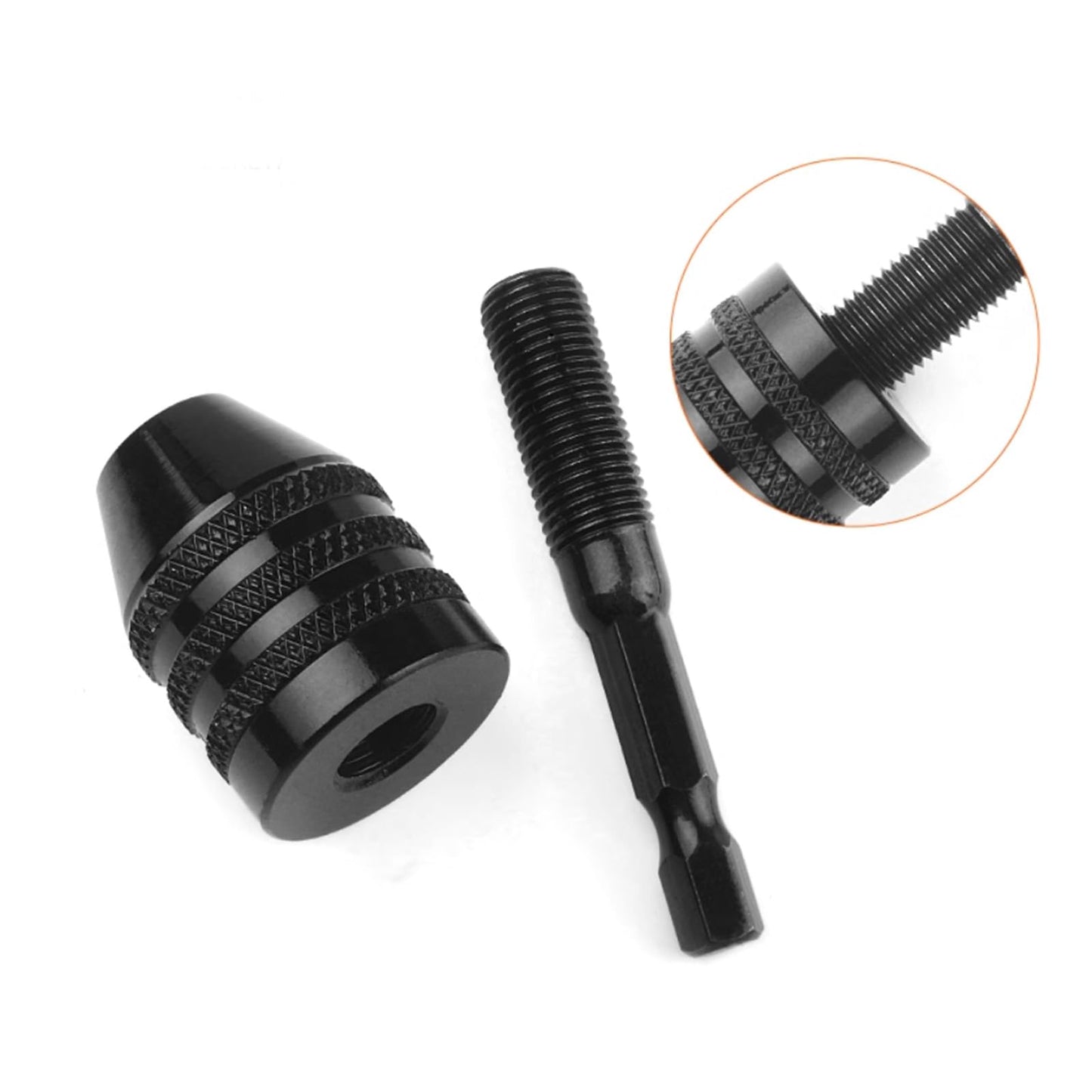 Quick-Change Hex Shank Drill Chuck Adapter Self-Centering 0.3-6.5mm Three-Jaw Drill Bit Holder for Electric Rotary Tools
